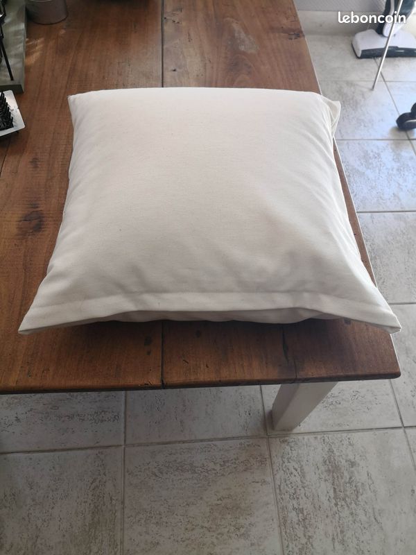 Oreillers 40x40 en coton naturel et épeautre jamais servis (image 1)
