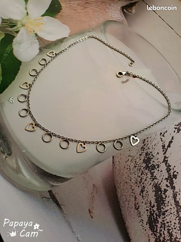 Beau collier en argent véritable (image 2)