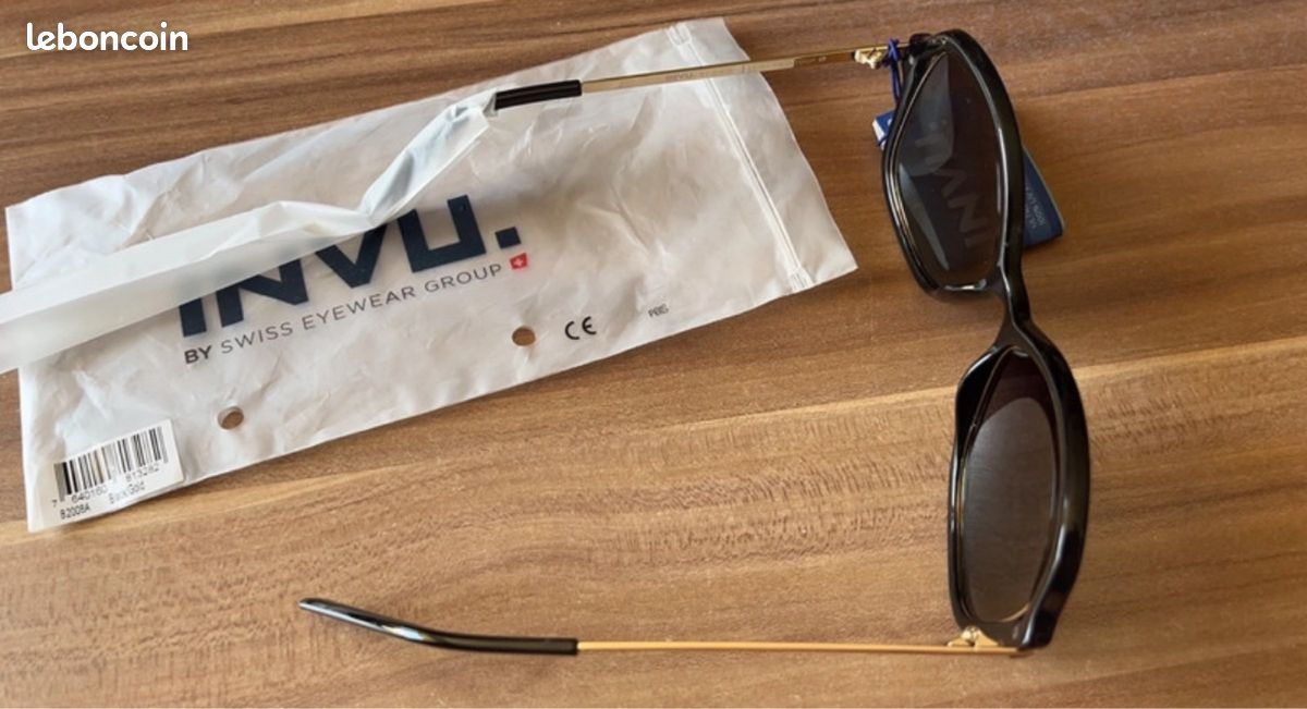 1 paire de Lunette de soleil femme ultra polarisée noir et doré invu (image 3)