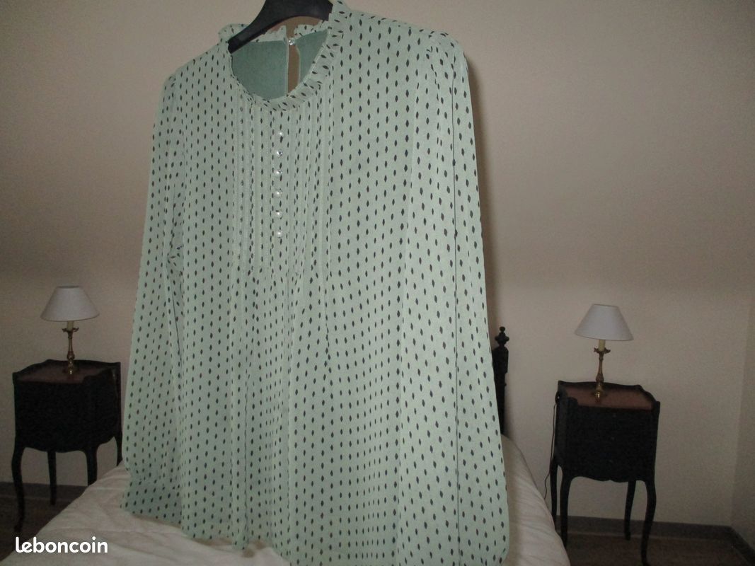 Chemiser crêpe doublé Kaki Taille XXL (image 1)