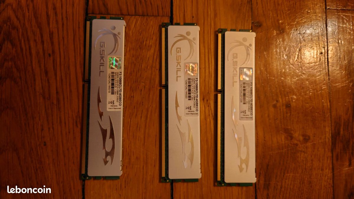 Lot de 3 barrettes mémoire G.SKILL DDR3 4G (image 3)
