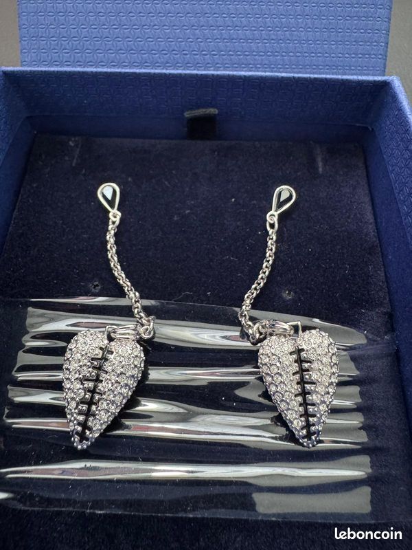 Boucles d'oreilles Swarovski Coeur (image 1)