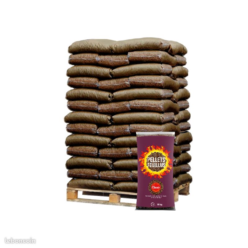 PELLETS ENERGIE VERTE CLASSIC FEUILLUS DIN+ DE 66 SACS DE 15 Kg (image 4)