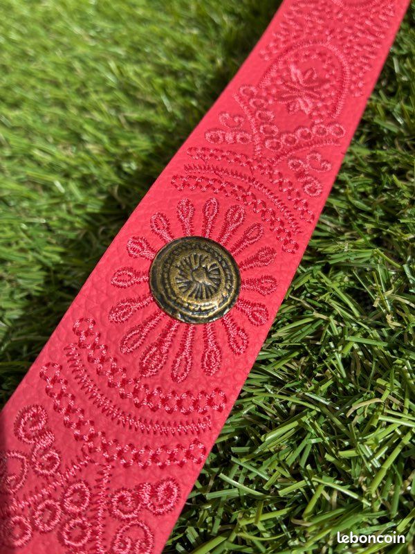 Ceinture Desigual femme rose corail et broderies ton sur ton taille 85 neuf (image 5)