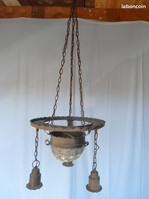 Ancien lustre en métal (image 3)