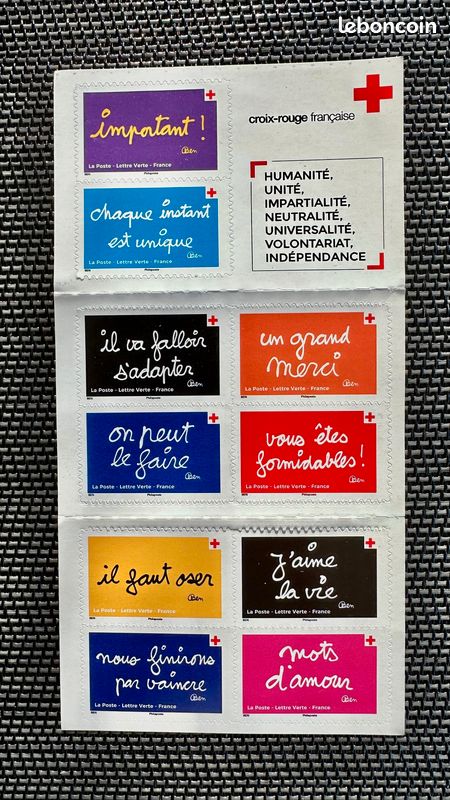 Carnet France Bc1863, Croix-Rouge, 10 Lettres 20G Pour Affranchir