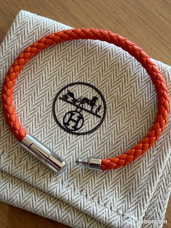 Bracelet HERMÈS Goliath - Cuir Rouge, Occasion, Modèle Iconic - Accessoire Luxe