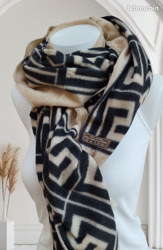 Étole Châle Beige En 100% Cachemire - Large, Unie, Qualité Top, Neuve Avec étiquettes