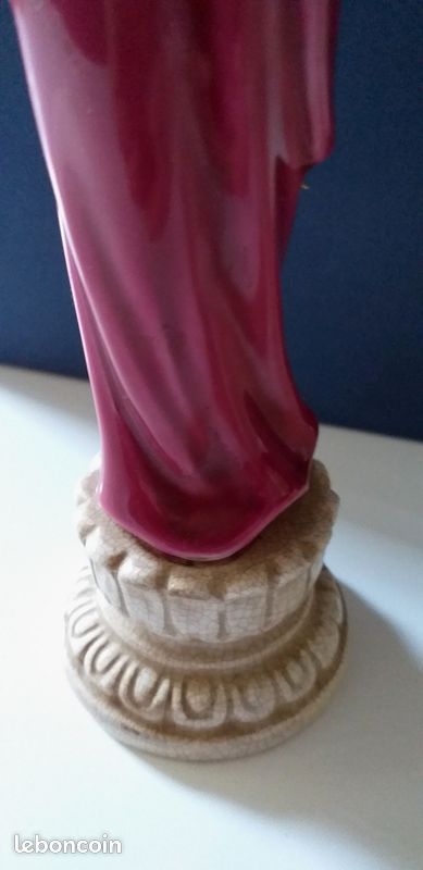 Sculpture ancienne Chinoise porcelaine craquelée polychromes (image 7)