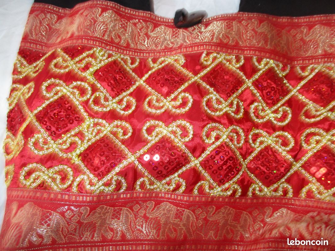 Vends sac rouge neuf en coton "made in India" (image 2)
