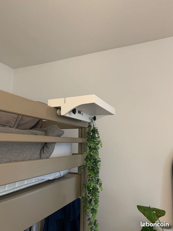 Lit Mezzanine Modulable accès escalier Espace Loggia (matelas 120 cm inclus) (image 8)