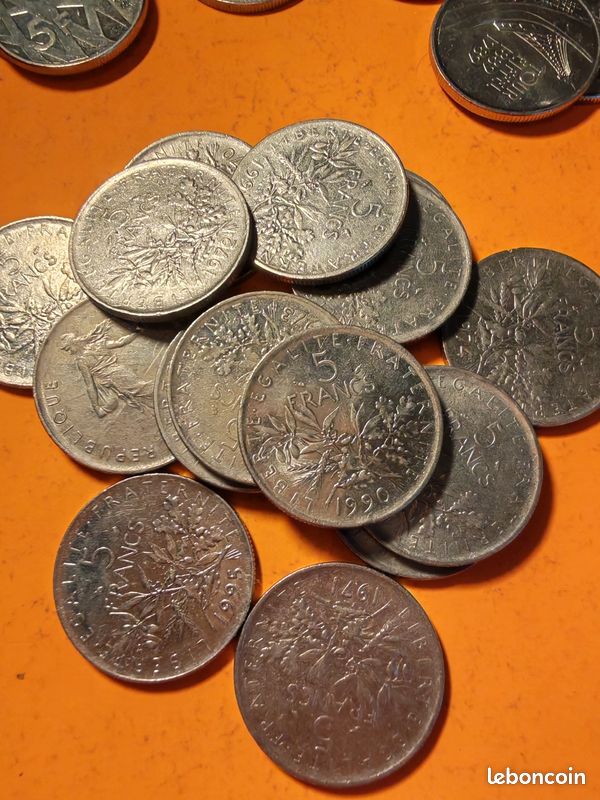 Lot de 25 pièces de 5 francs – Semeuse et commémoratives (image 2)
