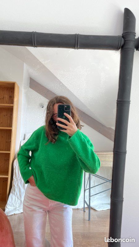 Vert Sapin Pull Vert Zara Pull Zara Col Montant Vert Taille M