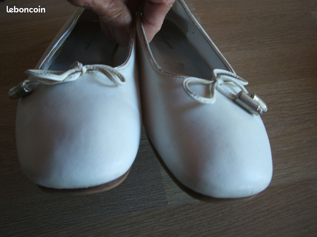 Ballerines ivoires "Clergerie" (image 3)