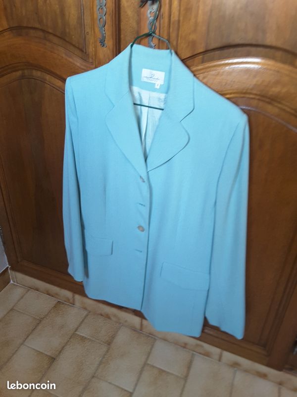 Veste tailleur verte clair taille 42 (image 1)