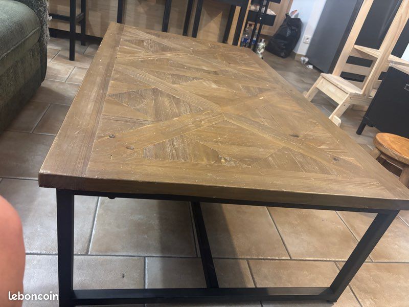 Grande Table basse type ancien bois (lourd) (image 2)
