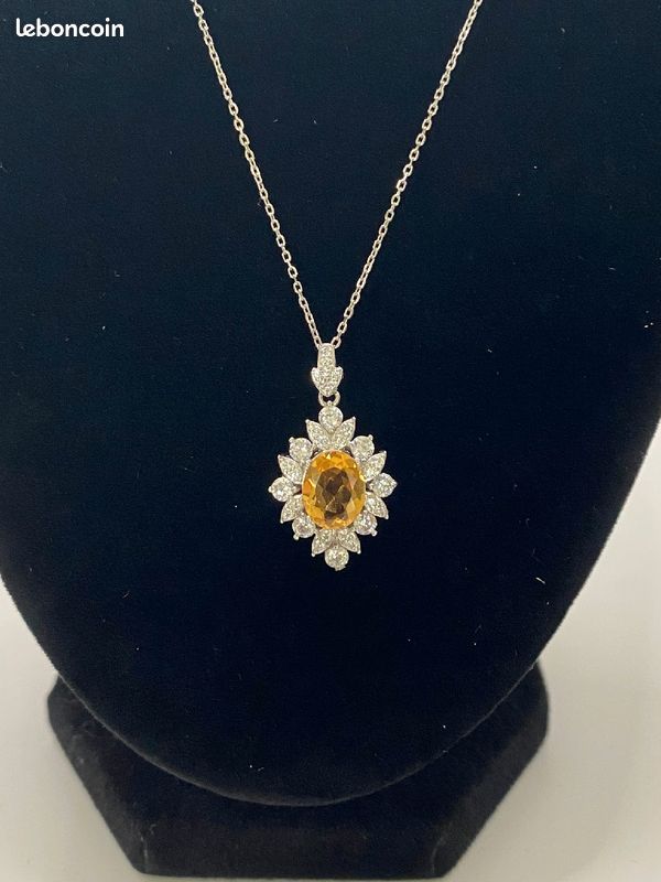 Collier avec pendentif vintage en argent 925 (image 5)