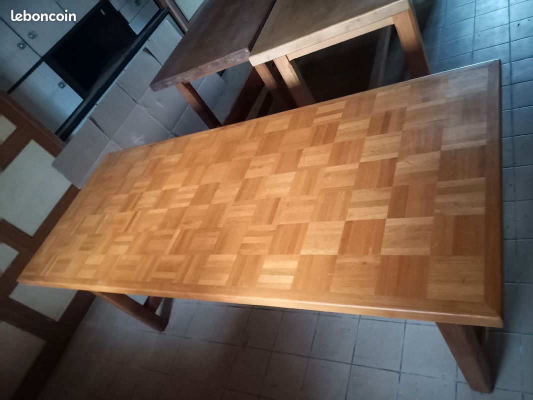 Table campagnarde en chêne clair (image 2)
