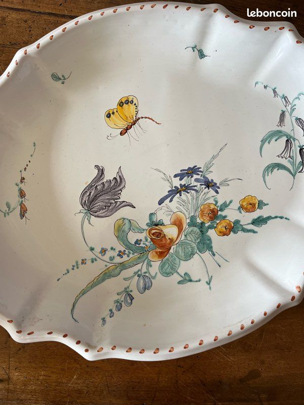 Plat faïence fait main Roanne (image 2)