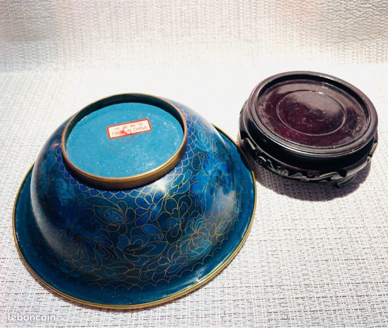 🚩 Super Deal  Ancien Bol cloisonné chinois (image 3)