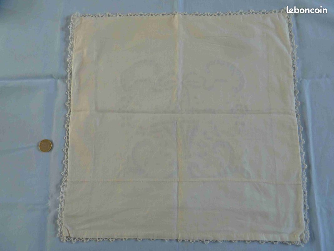 Ancienne Taie/housse en dentelle 40,5 cm (image 4)