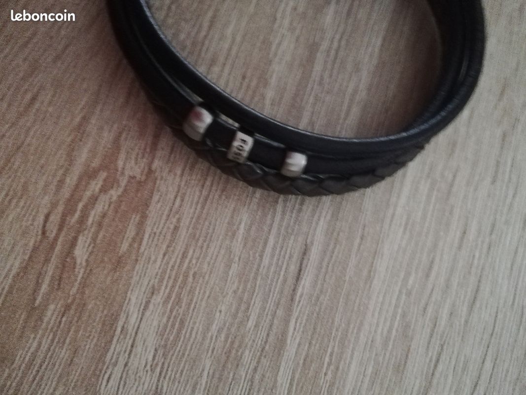 Bracelet fossil homme en cuir (image 2)