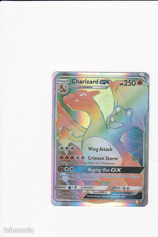 Carte pokemon Charizard GX rainbow edition 2017 - Collection Carte pokemon Charizard GX rainbow edition 2017 - Collection