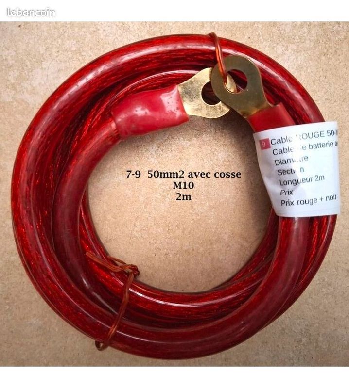 MESBRICO - Câbles de raccordement Rouge/Noir pour Batterie - Neufs O_261 (image 11)