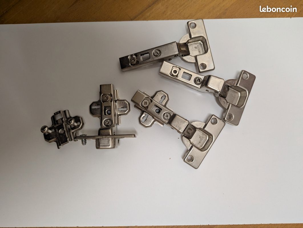 Lot de 3 + 1 charnières à amortisseur (image 2)