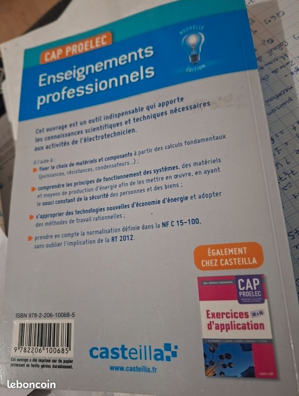 Livre CAP PROELEC - Enseignements professionnels - Casteilla (image 2)
