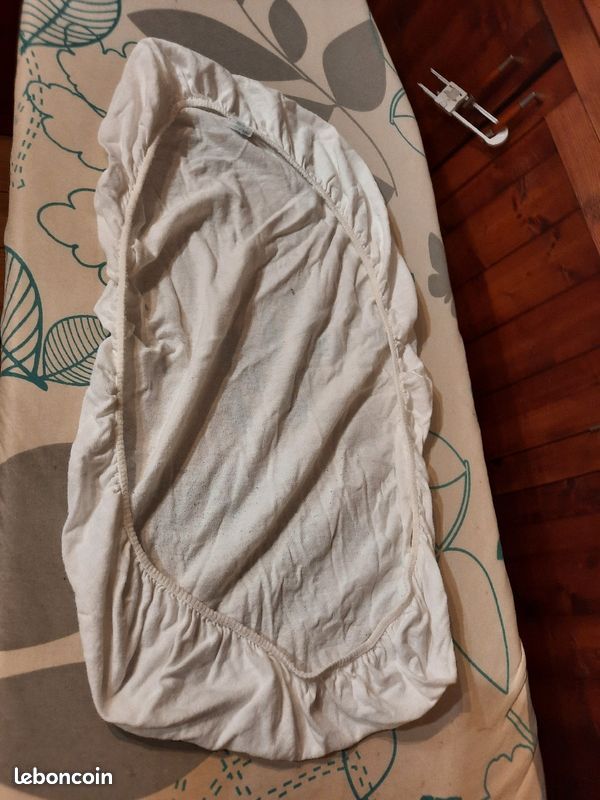 Drap housse blanc pour matelas berceaux ou nacelle poussette (image 2)
