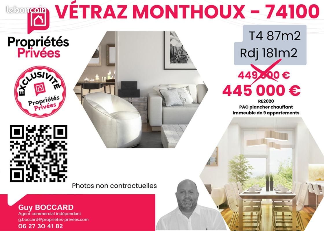 Appartement 4 pièces 87 m² · à Vétraz-Monthoux · 87 m² · 445 000 €