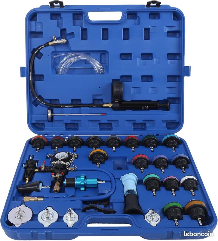Kit De Test De Pression Et Purge Pour Radiateur De Voiture - Réf. MWS4509 - 5 Pièces En Acier