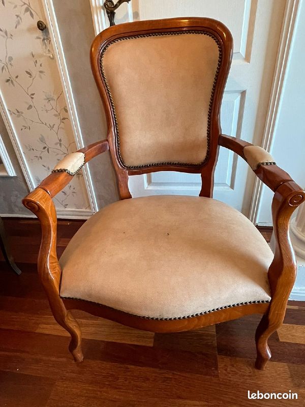 Salon: canapé + deux fauteuils en chêne massif (image 2)
