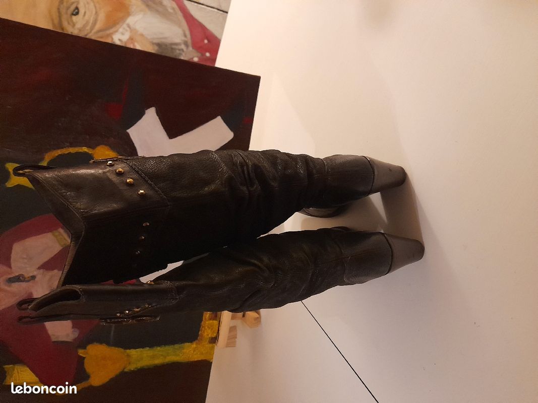 Bottes de cow-boy en cuir (image 3)