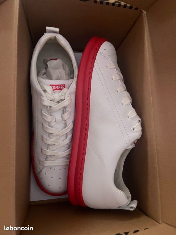 Cuir Rouge Chaussure Basket Rouge Basket Blanche Et Rouge