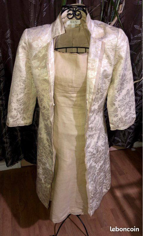 Robe et veste beige taille 36 (image 3)