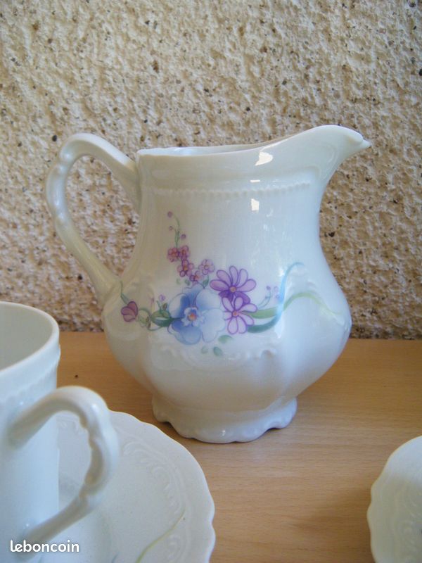 ♥ Ancienne Manufacture Royale Limoges ♥ Très Beau Service à Café Porcelaine ♥ (image 4)