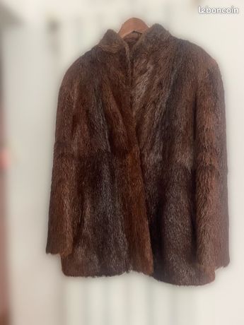 Veste En Fourrure De Ragondin - Marque Lilli Kretzschmar - Taille 38/40 - Occasion Très Bon état