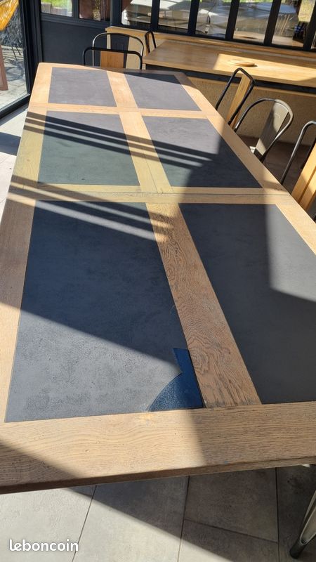 Table Céramique Acier Bois (image 2)