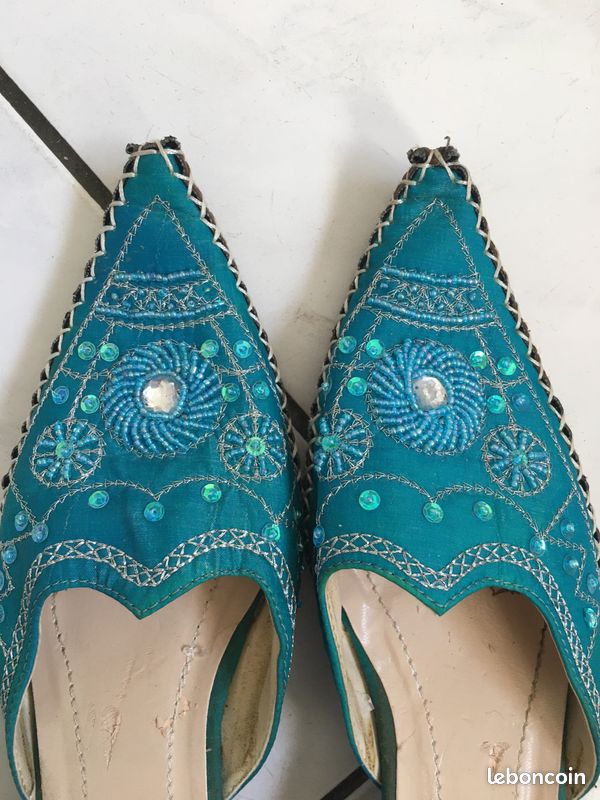 Mules femme ,taille 38 , bleue (image 3)
