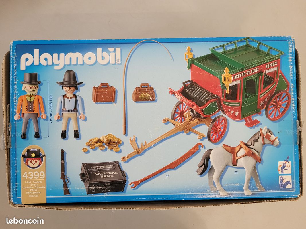 Playmobil Western 4399 Diligence + Boite + Notice