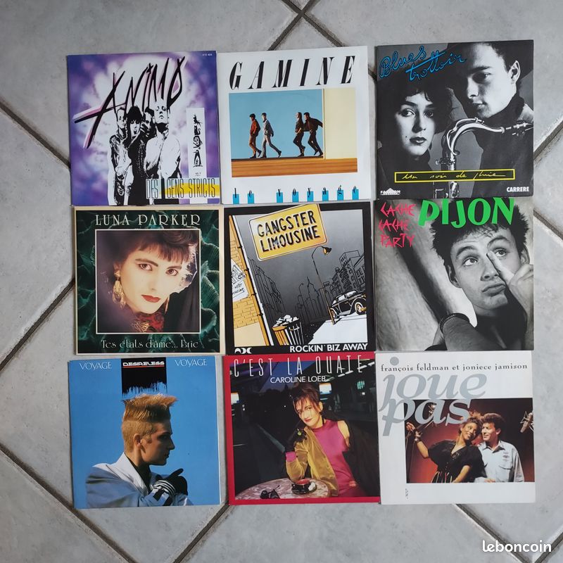 Lot de 20 disques vinyle 45 tours variété française (image 2)