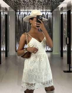 Robe En Dentelle Femme - Taille S - Orange - Longueur Midi - Neuve Avec étiquettes - ASOS