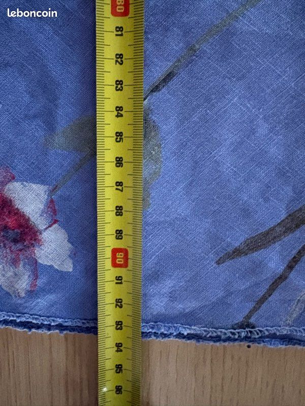 Robe d'été sans manches Made In Italy 100 % lin à fleurs Taille 38/40 (M/L) (image 9)