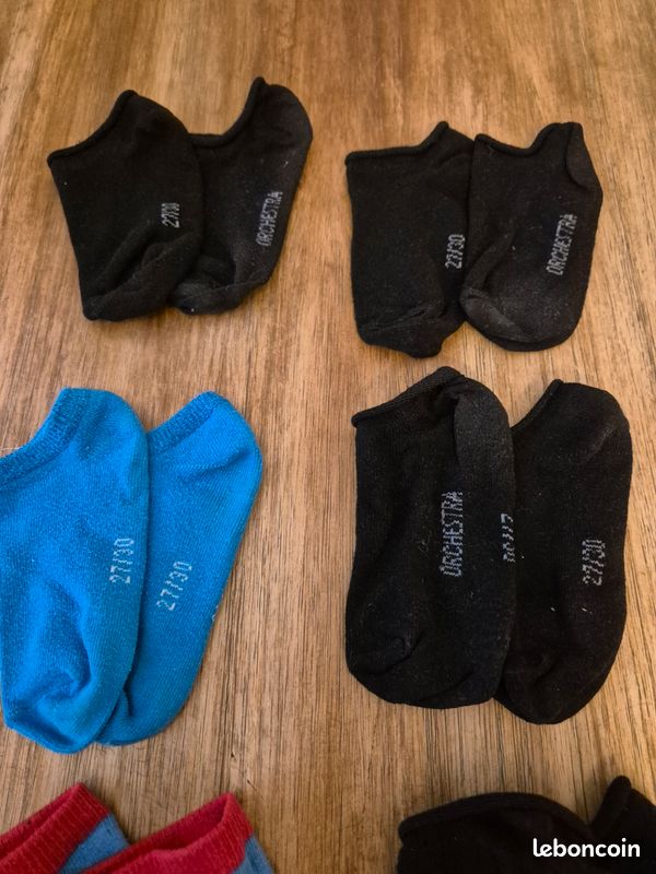 6 paires socquettes chaussettes basses 27-30 (image 3)