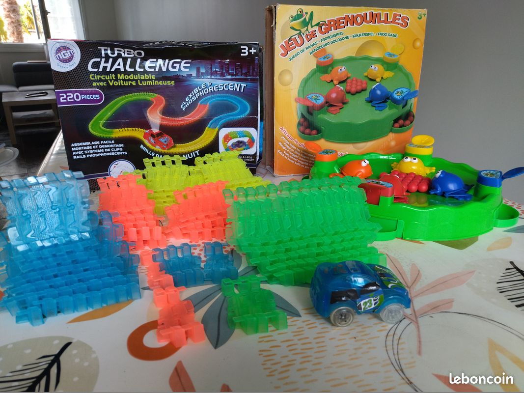 Lot de 2 jeux Turbo challenge + jeu des grenouilles – A partir de 3 ans (image 1)