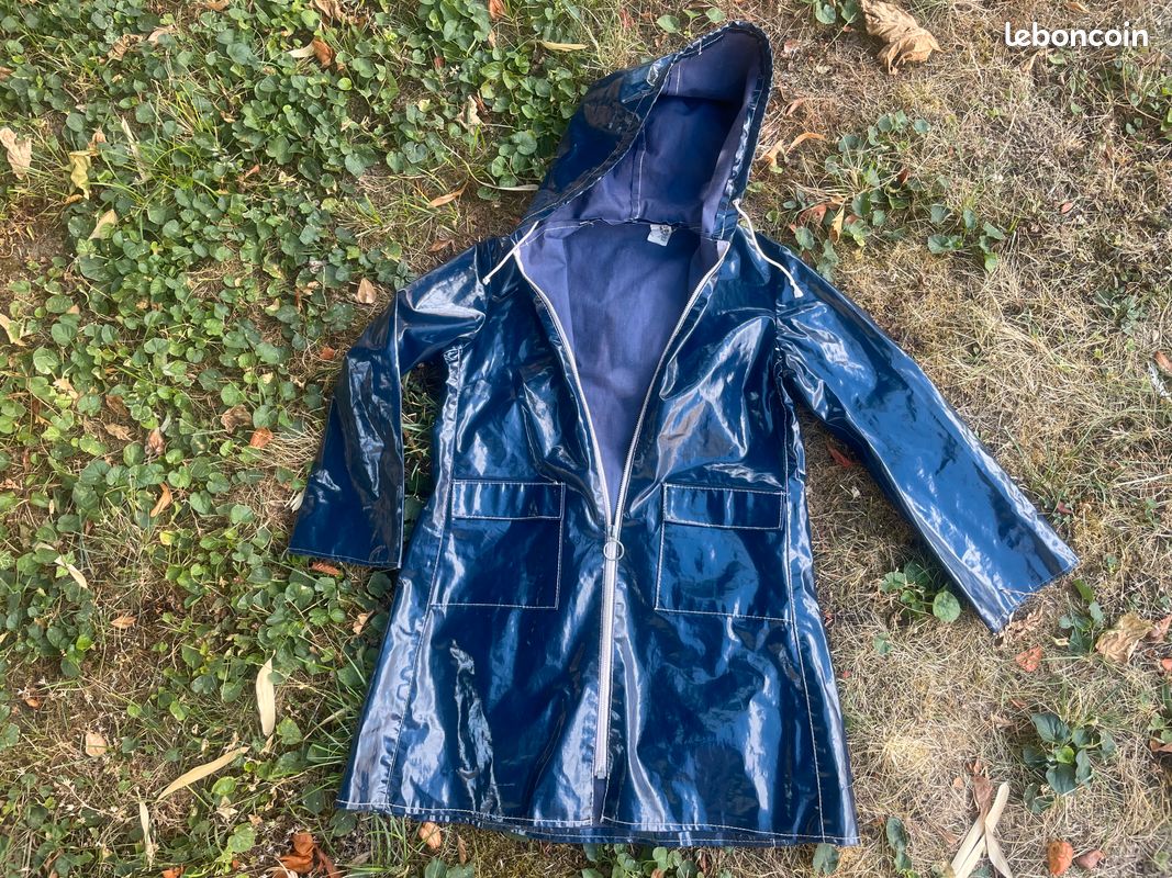Imperméable / Ciré enfant bleu marine - 8/9 ans (image 3)