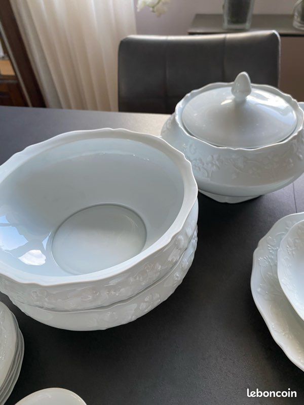 Service à dessert vintage en porcelaine S.F.P | Selency