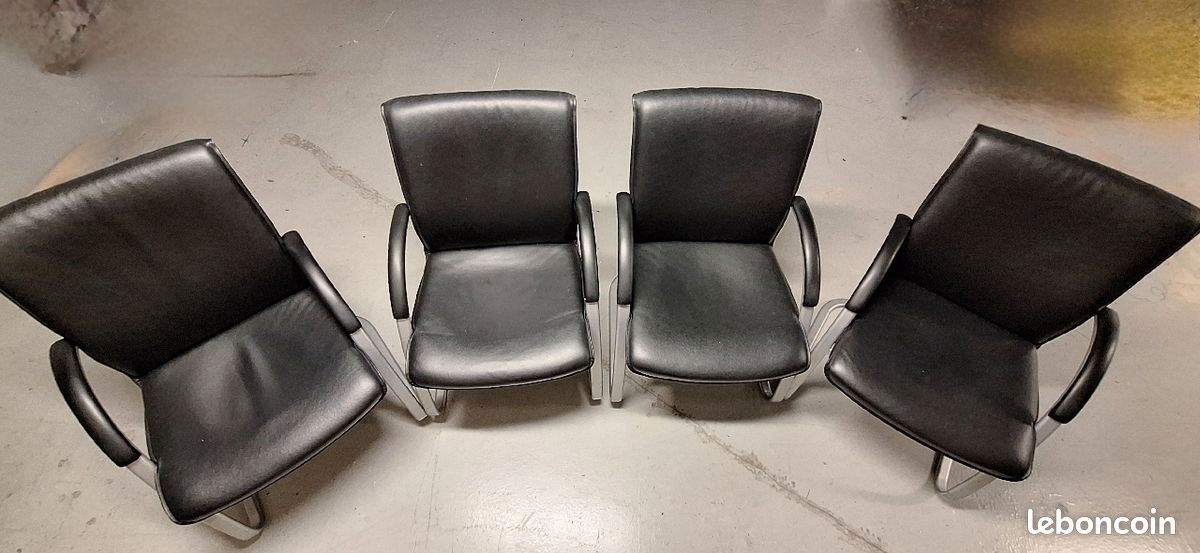 Chaises noir et chrome confort (image 1)